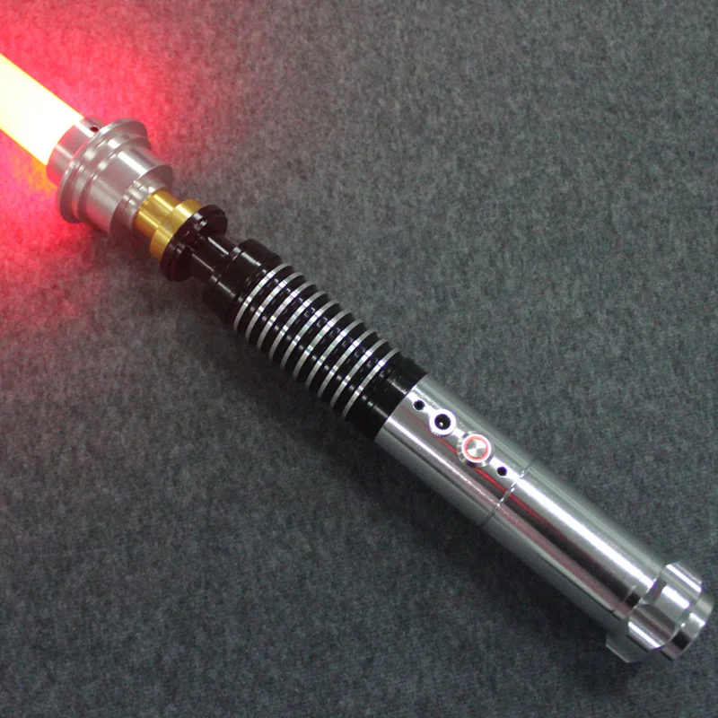 Alta calidad caliente sable láser de Material de Metal de Luke negro serie sable de luz espada 110 cm de longitud con LED de carga cumpleaños Niño regalo - 2