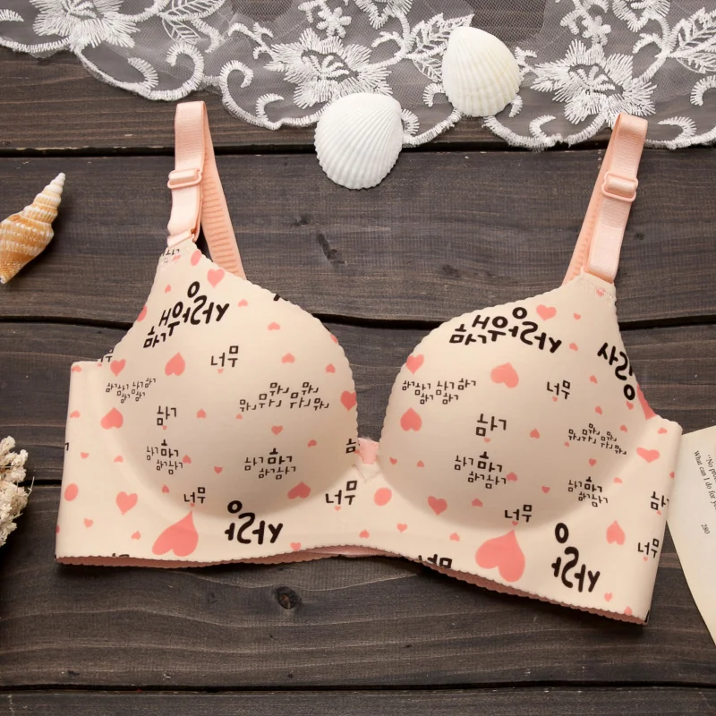 Top Gather Breast Push Up Bra Big Size Seamless Bra Adjustable