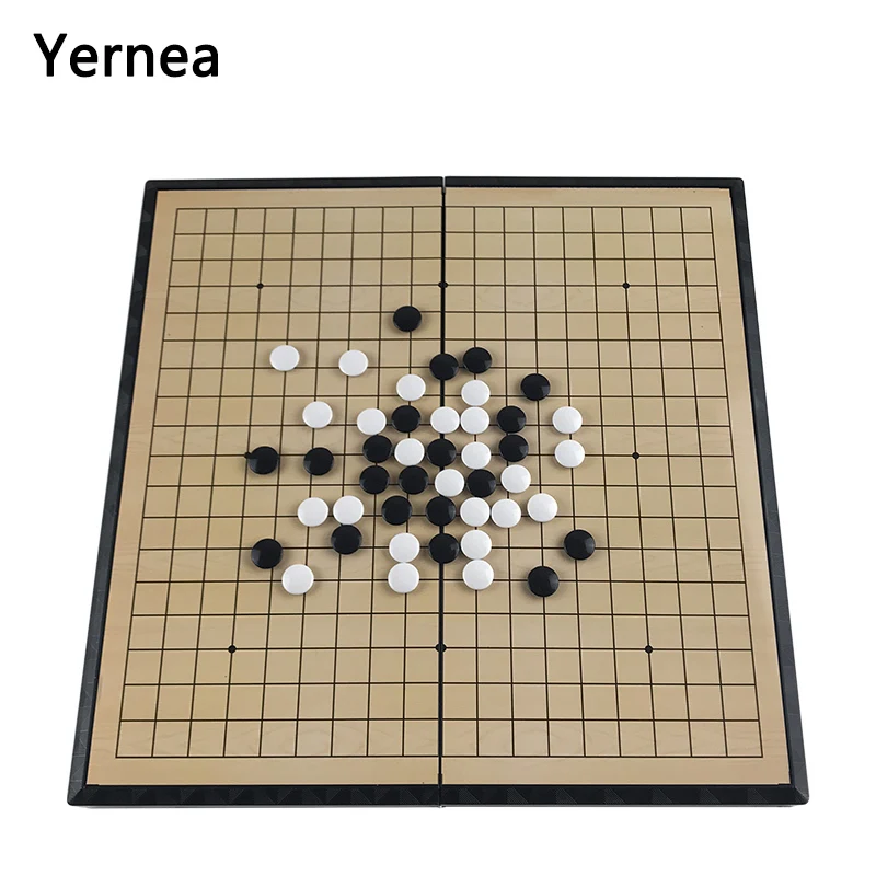 

Yernea Magnetic Foldable Go Game Chess Board Game Pieces Large Magnetic Folding Chessboard Set 37*37*2CM Entertainment Gift
