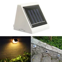 New Garden Lighting Solar Powered Outdoor 2 LED Pathway Stairway Landscape White Light Lamp Bright E2shopping CLH