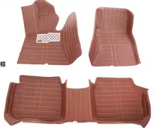 Personalizar para jetta Lavida santana MAZDA 6 3 coser alfombras de cuero alfombras del piso del coche alfombra alfombras de auto mat antideslizante pie de cc