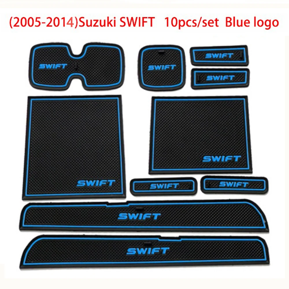 

Newest Fit for Suzuki Swift 2005-2014 Anti Slip Car Door Slot Rubber Latex Groove Mat Interior Cup Cushion Car-styling 10pcs