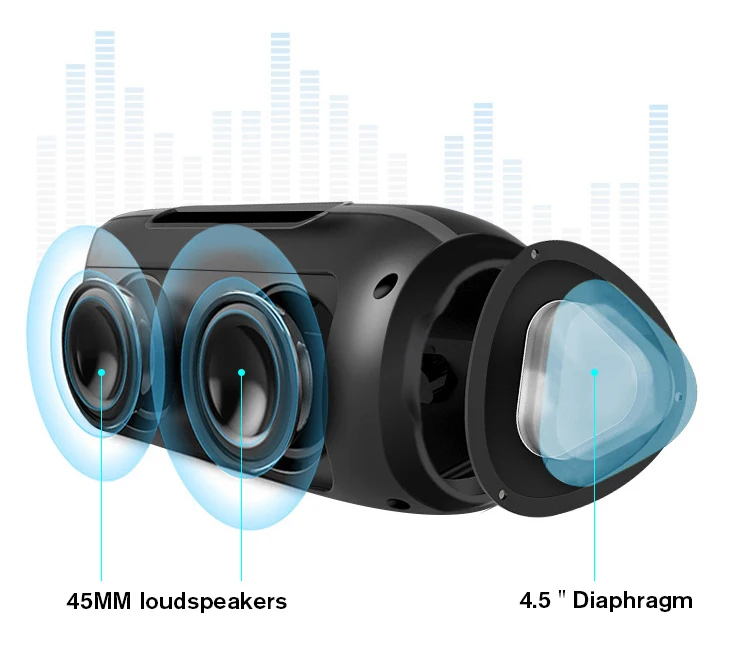 Nby-6670 водонепроницаемый Bluetooth динамик портативный 3D стерео музыка звук беспроводной громкий динамик открытый сабвуфер, колонки 10 Вт fm-радио