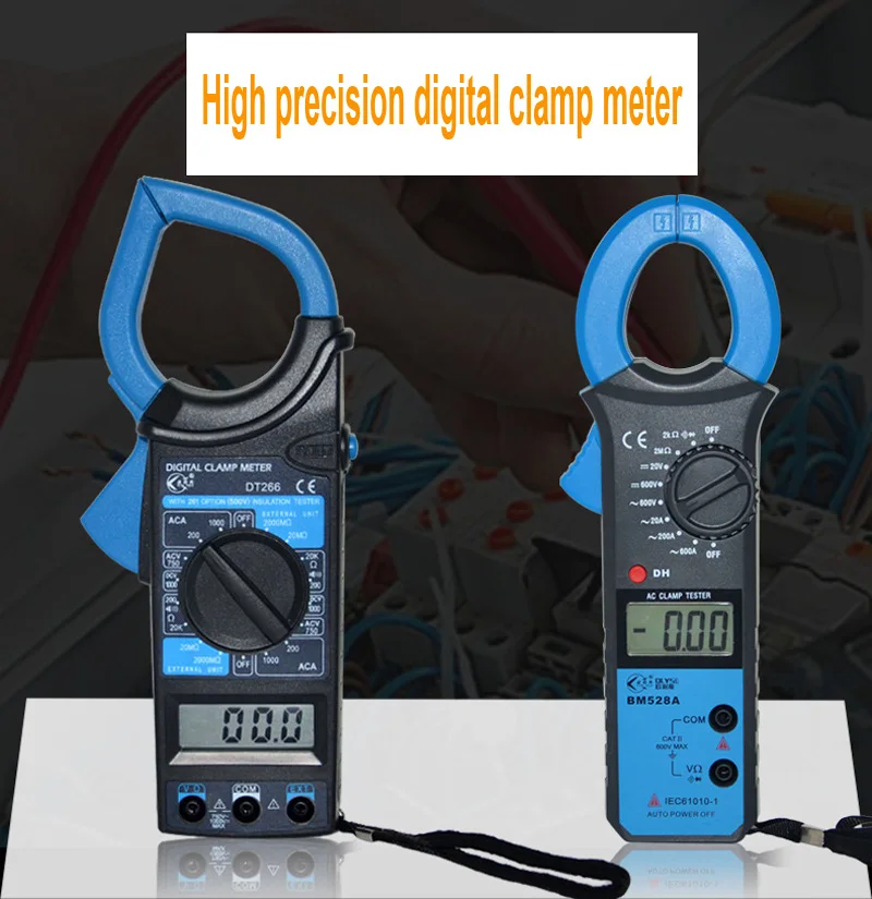 

Digital Multimeter High Precision Clamp Meter 266/528A Ammeter Multifunction Auto Range Capacitance Meter