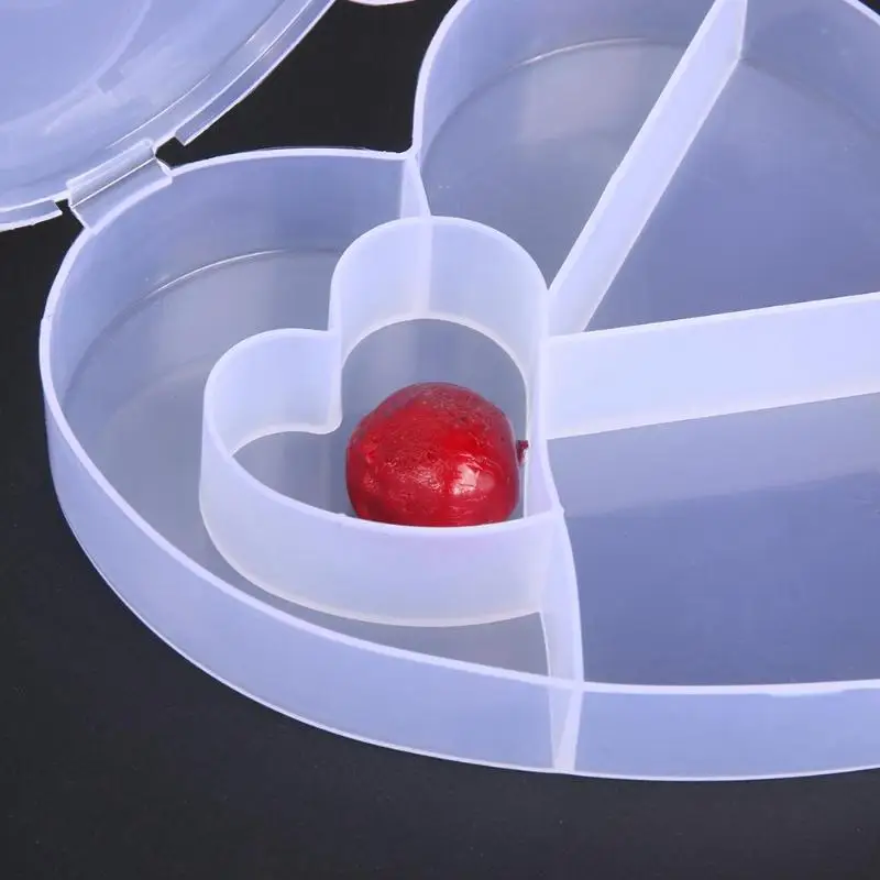 5 слотов сердце розовый ящик для хранения пластиковый чехол для таблеток медицинский ящик маленький блок для хранения Домашний Органайзер ювелирные изделия бусины коробки E1
