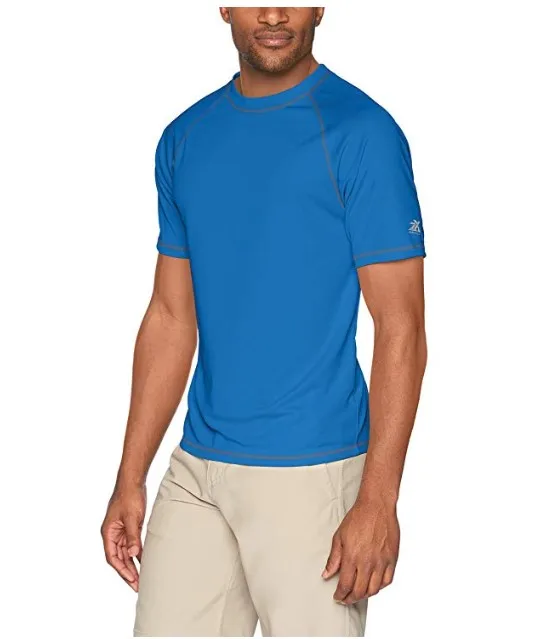 

2019 New Men Fishing T Shirt Men's Short Sleeve UPF50 Quick Drying Lightweight Hiking Sports Shirts Fit Shirt USA Size S-XL Gray