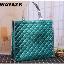 100 шт./лот) W40xH34xD11cm не ламинированная плетеная ткань из алюминиевой фольги для волос с хлопковой отделкой класса люкс gament одежды хозяйственная сумка Eco