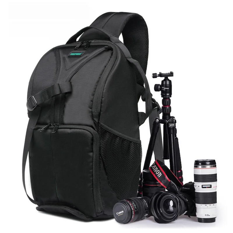 

New Outdoor SLR DSLR Camera Backpack Professional Waterproof Camera Bag Large Capacity For Camera Lens and Tripod.