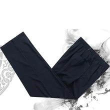 Мужские летние длинные брюки, китайские традиционные у Шу кунг-фу штаны, черные красные штаны с эластичным поясом