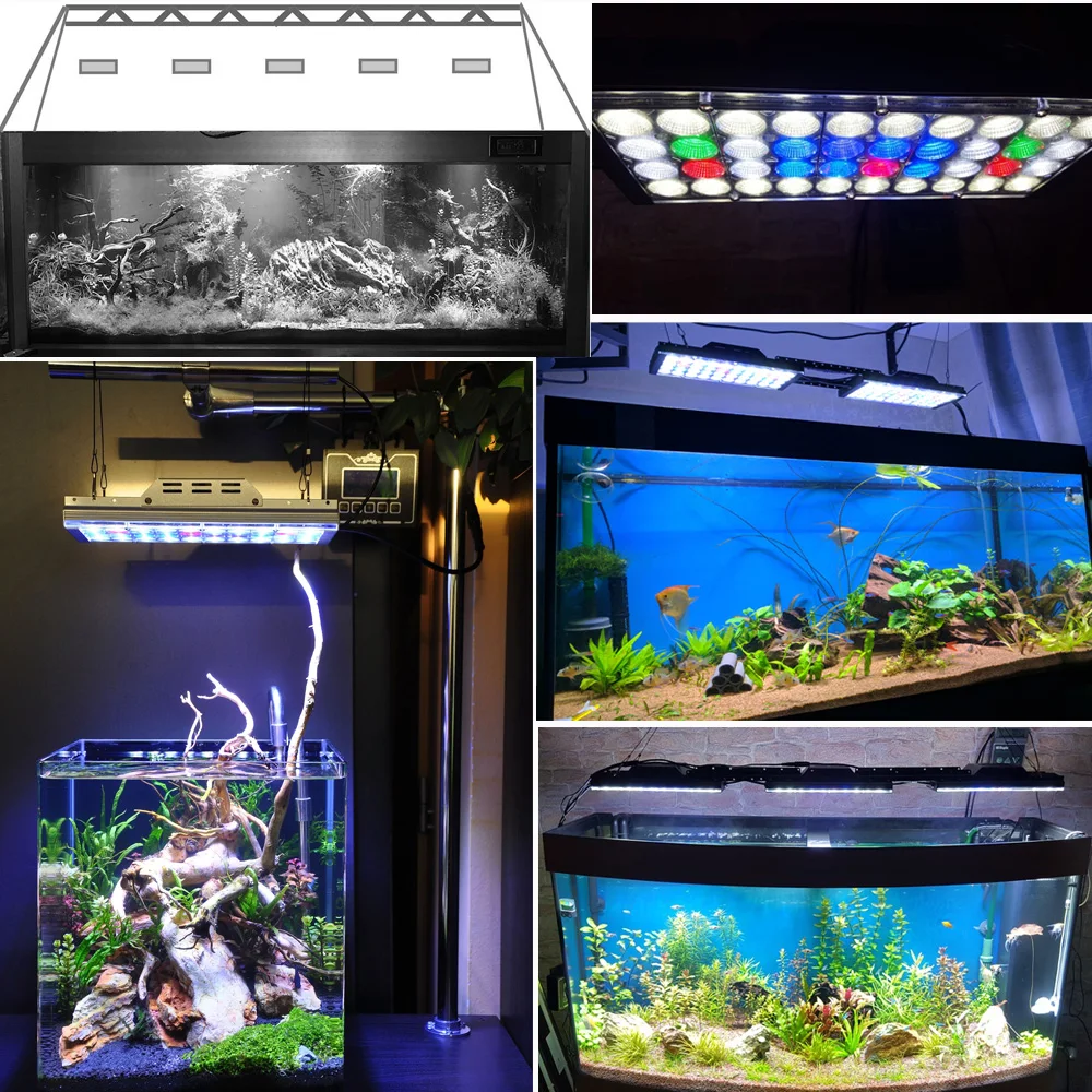 DSunY 2 шт. Aqua 165 Вт светодио дный светодиодный аквариум водных растений освещение