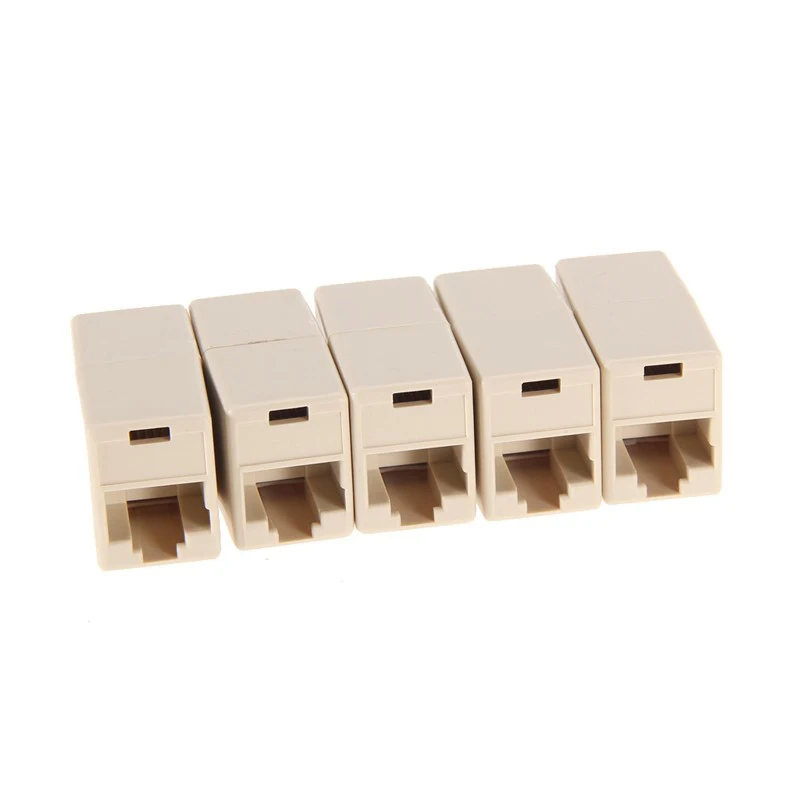 

50pcs/pack RJ45 CAT5 Coupler Plug Network LAN Cable Extender Connector Adapter