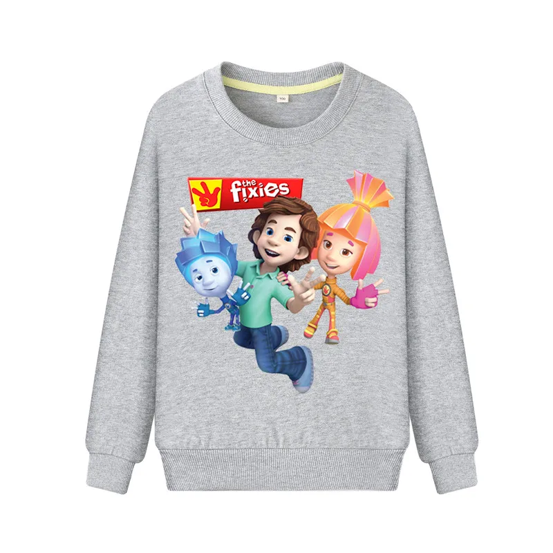 

Children Clothing Boy Spring Cotton Hoodies Girls The Fixies Hoodie Kids 2019 Autumn Full Sleeve Sweatshirts Soild Costume WK105