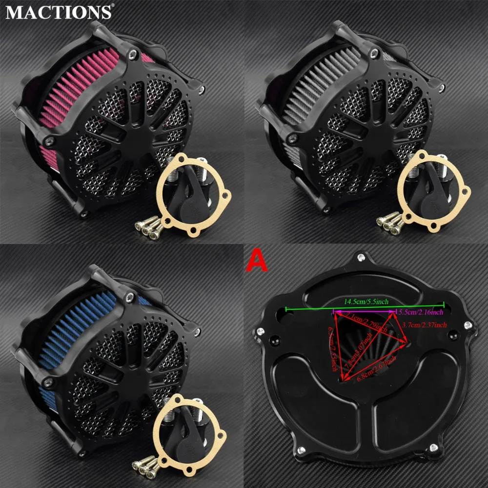 

Motorcycle Air Filter CNC Intake Air Cleaner System Kit Motor Bike Grey/Red/Blue For Harley XL Sportster 2004 2005 2006-2019