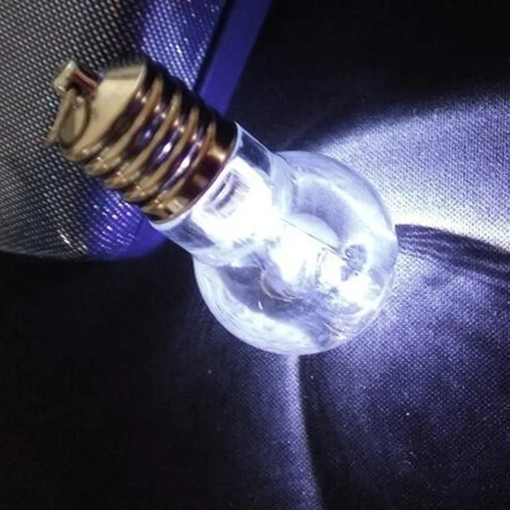 

1PCS Lovely Flashlight LED Bulb Keychain White Light Torch Keyring Cute Luminous Clear Lamp small gifts novelty jewelry