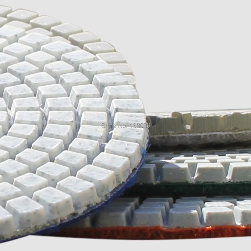 Wet Dry Diamond Polishing Pads 4 Inch Set Kit For Granite Concrete Marble Polish with velcro back Wet Dry Diamond Polishing Pads 4 Inch Set Kit For Granite Concrete Marble Polish with velcro back