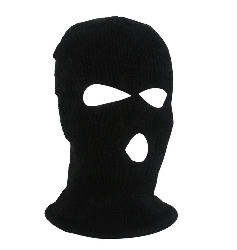 Army Tactical Mask 3 Hole Full Face Mask Ski Mask Winter Cap Balaclava Hood NEW Black Blue Gray
