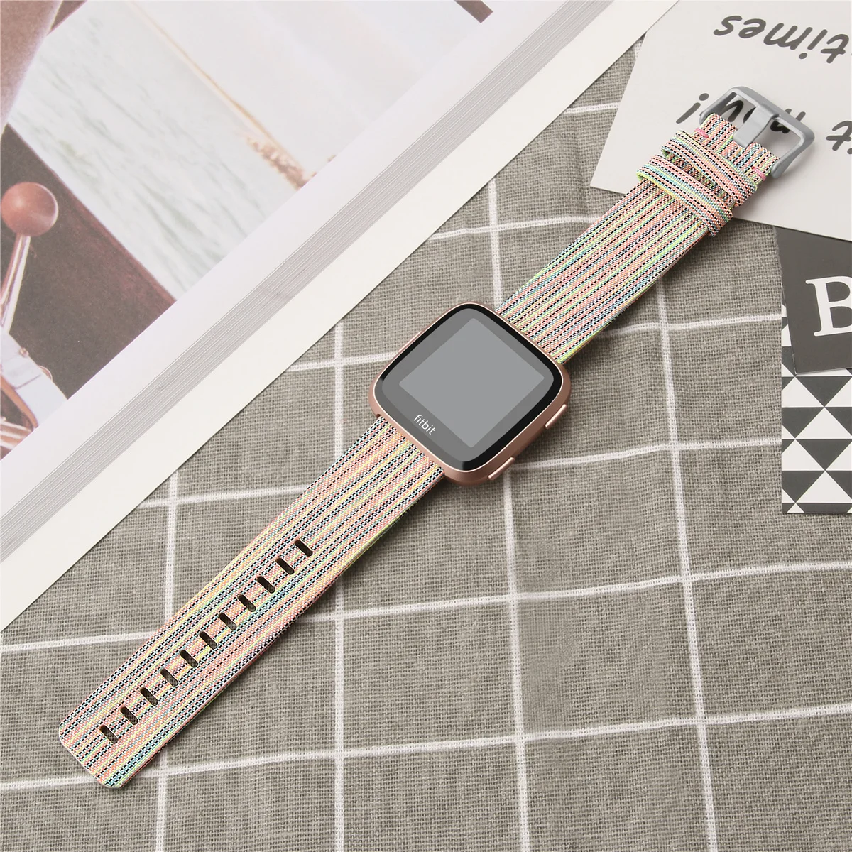 Ремешок для Fitbit Versa, ремешок из парусины, дышащий сменный Браслет для Fitbit Versa Lite Correa Fitbit Watch 64001