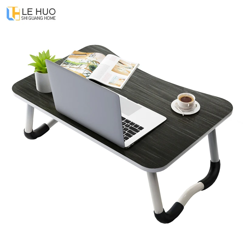 Wooden folding Laptop table office desk Bed computer desk Small book desk Childrens drawing table bedroom fashion Furniture