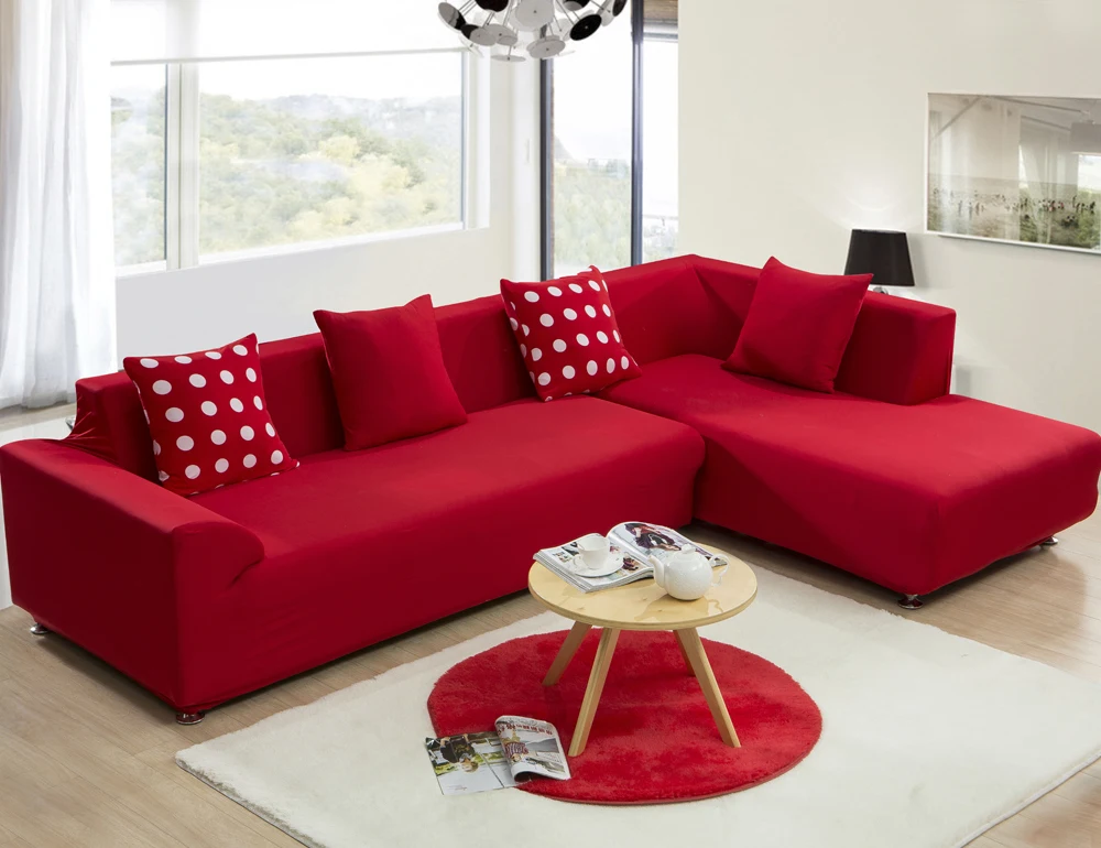 

Red Living room Sofa Cover Slipcover Elastic Converts Cover Tight All-inclusive 1/2/3/4-Seat Single/Two/Three/Four-seater