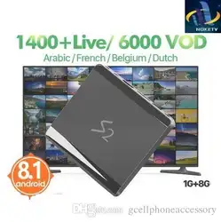 S2 1 год код 1400 ip ТВ ноке ТВ подписки ТВ Box Smart Android 8,1 Media Player мини ТВ iptv-канал Декодер каналов кабельного телевидения