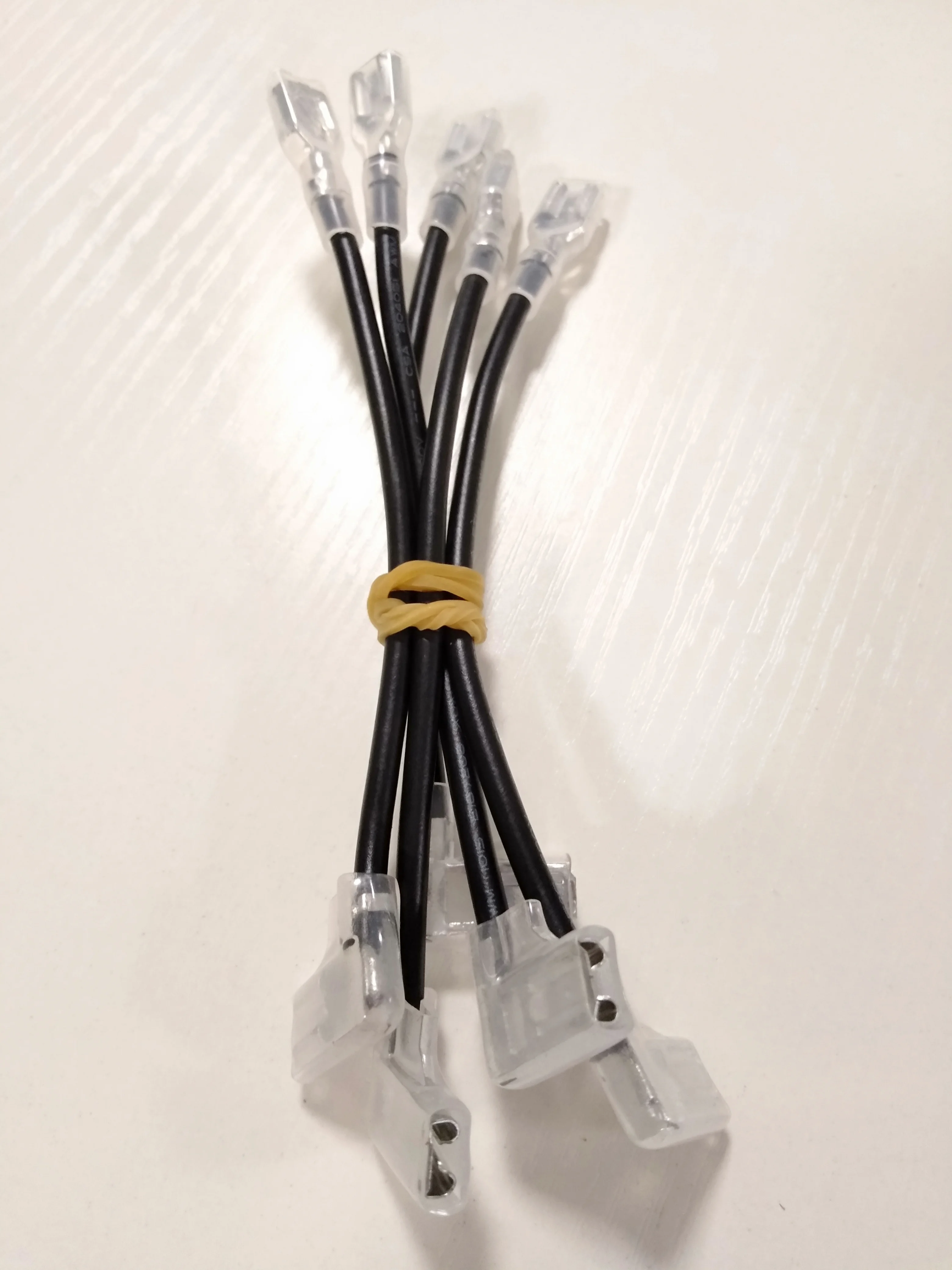 

14AWG 10mm lenth one end 6.3mm crime terminal one end stripped with Sn black wire