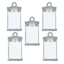 5 шт бытовые герметичные контейнеры для орехов, баночки для сахара, контейнеры для хранения продуктов со стеклянной крышкой для офиса и кухни