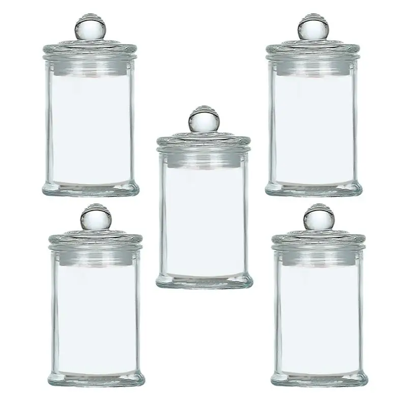 

5PCS Household Airtight Sealed Nut Containers Sugar Jars Food Storage Containers with Glass Lid for Office Kitchen