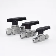 1/" 1/4" 3/" 1/2" 3/" 3/4/6/8/10/12-20 мм диаметр трубы сжимающий шаровой клапан 304 Нержавеющая Stel 915 фунтов/кв. дюйм воды газ мазут