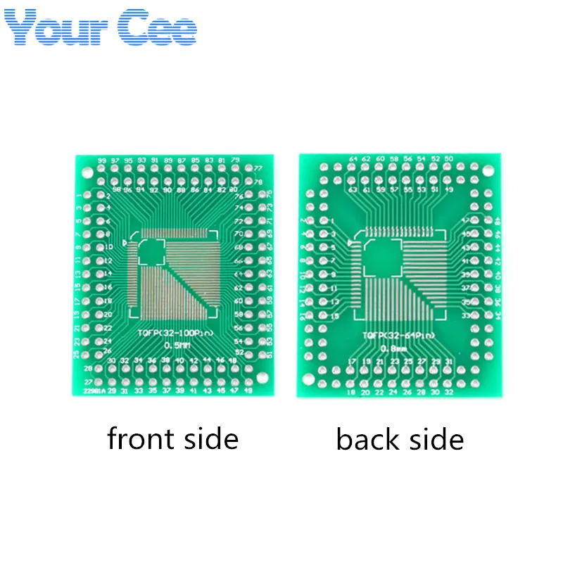 5 шт. QFP/TQFP/LQFP/FQFP 32/44/64/80/100 до DIP 2 54 мм адаптер PCB плата преобразователь разъем 0 8 мм|qfp