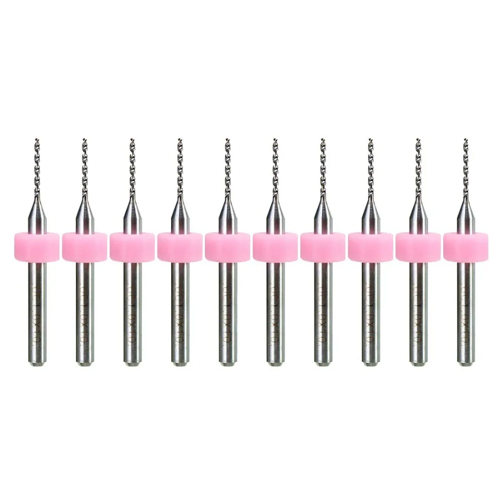 

New 10Pcs 1mm End Mill Carbide Blade Engraving Cutter Tool CNC Bit 3mm Shank Drill Bits Set
