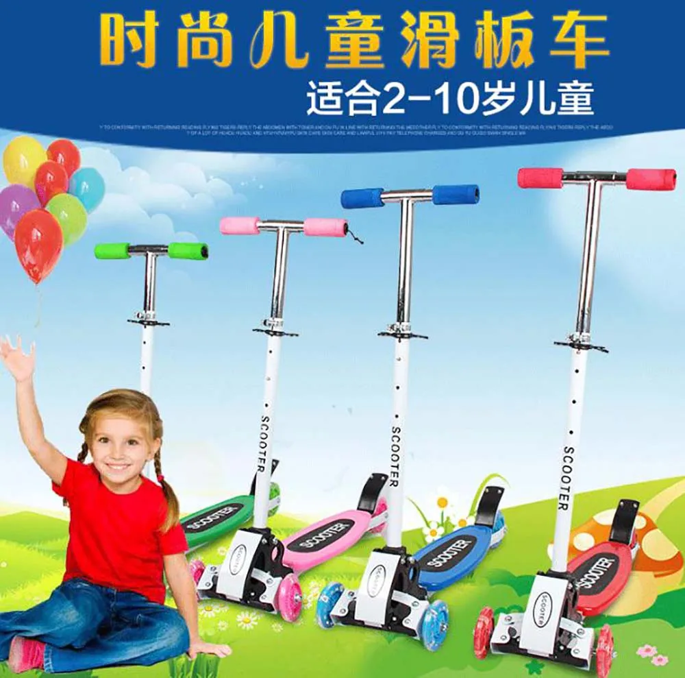 Flashing LED 3 Wheels Removable Kick Scooter Kids Baby Adjustable Height WALKER Skateboard Flashing LED 3 Wheels Removable Kick Scooter Kids Baby Adjustable Height WALKER Skateboard
