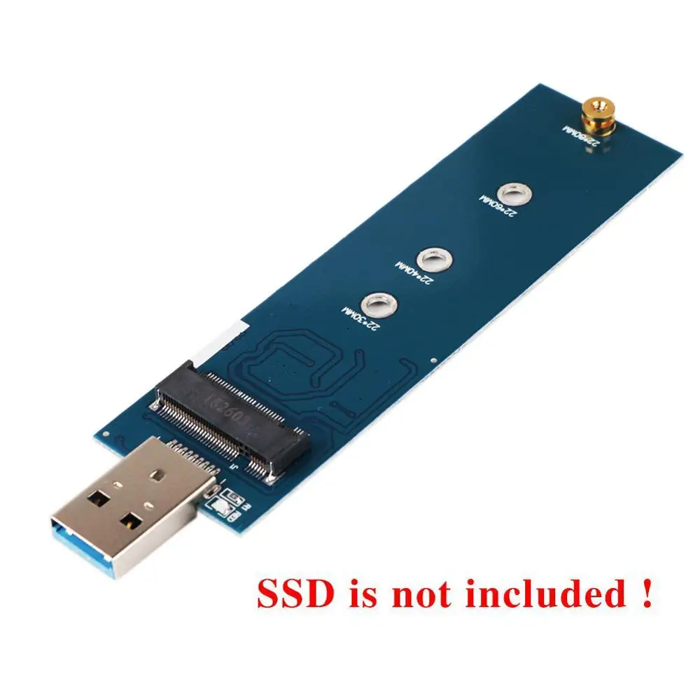 

M.2 to USB Adapter B Key M.2 SSD Adapter USB 3.0 (No Cable Needed) USB to 2280 M2 SSD Drive Adapter NGFF Converter SSD Reader
