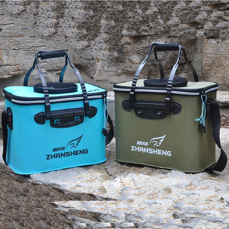 

Foldable Fishing Bag Portable Thickened EVA Fish Barrel Multifunctional Hand-held Lifted Fishing Box Fishing Gear Kit