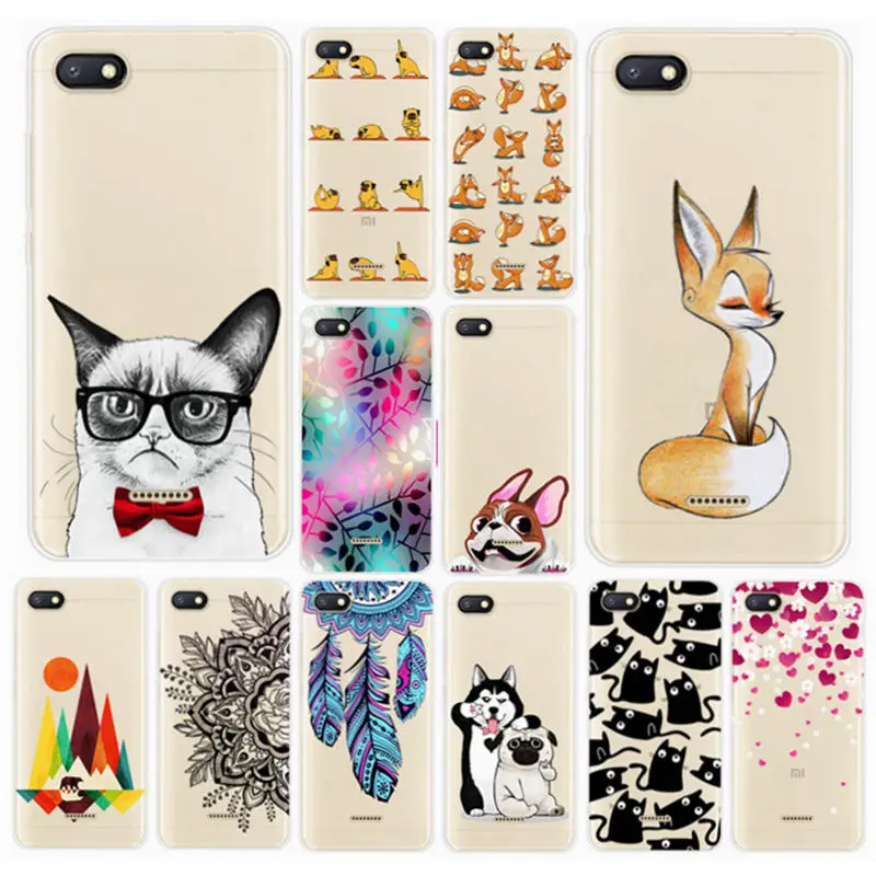 

For Xiaomi Redmi 6A Case Silicone Cover 5.45" TPU Case for Xiaomi redmi 6a Coque Funda on Phone 16gb 32gb Redmi6A Global Version
