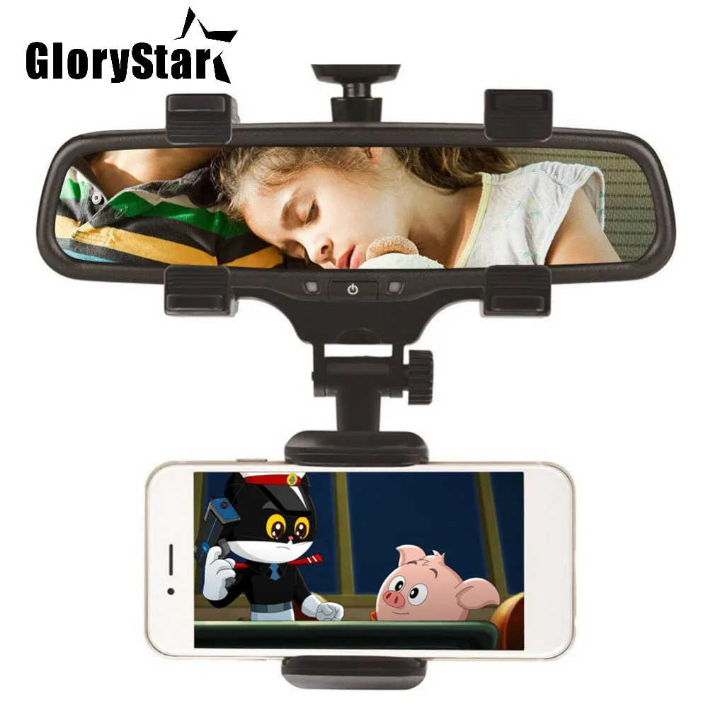 

Car Rearview Mirror Mount Mobile Phone Holders Stands Universal Navigation Support Automobile Data Recorder Holdfast for HTC