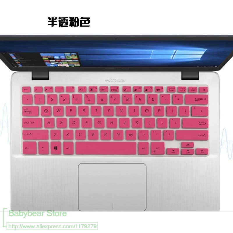 14 дюйм чехол для клавиатуры Защитная крышка для Asus X407UA X407UB X407MA X407 X405UQ 14 S4000V S4200 X405UA R421UQ PU404U S410UQ - Цвет: pink