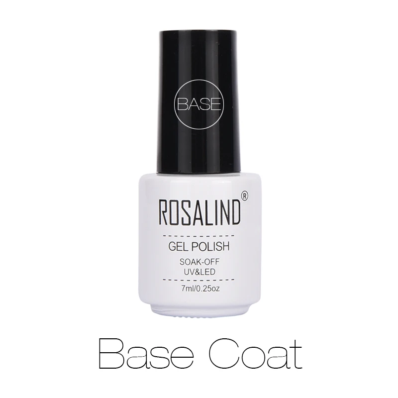 ROSALIND Gel 1S Nail Polish Rose Gold Series Nail Art Manicure Gel Varnish Semi Permanent UV Nail Gel Lacquer - Цвет: BASE COAT