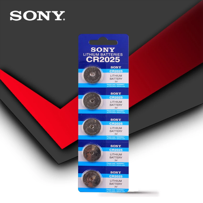 

5PCS/LOT SONY Original cr2025 Button Cell Batteries cr2025 3V Lithium Coin Battery For Watch Calculator Weight Scale
