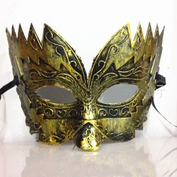 

Classic Retro Greek Roman Soldier Mask Party Masquerade Ball Mardi Gras Facial Eye Mask Men
