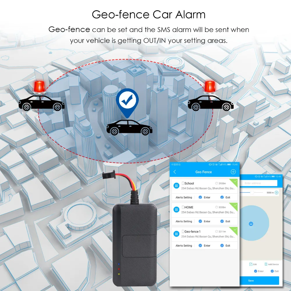GPS трекер для мотоцикла JIMI ET200 9 90 В WeTrack2 Geofence ударная сигнализация Google Maps