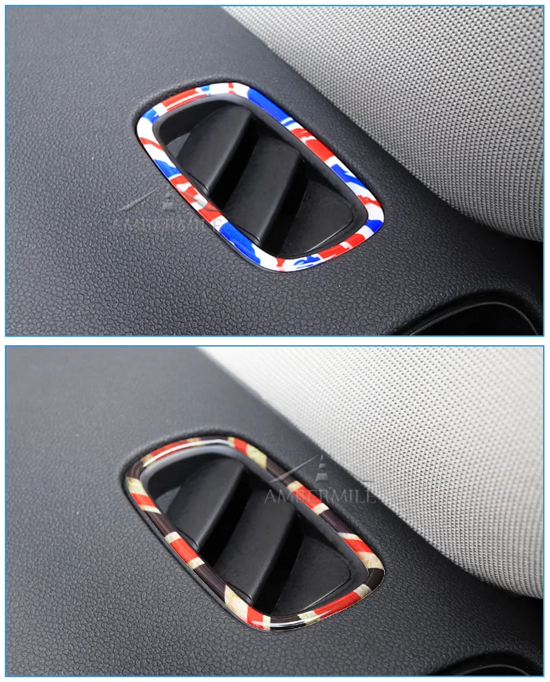 3D Car Dashboard Air Outlet Vent Frame Trim Stickers Decoration for Mini Cooper Countryman F60 Accessories Car Styling (6)