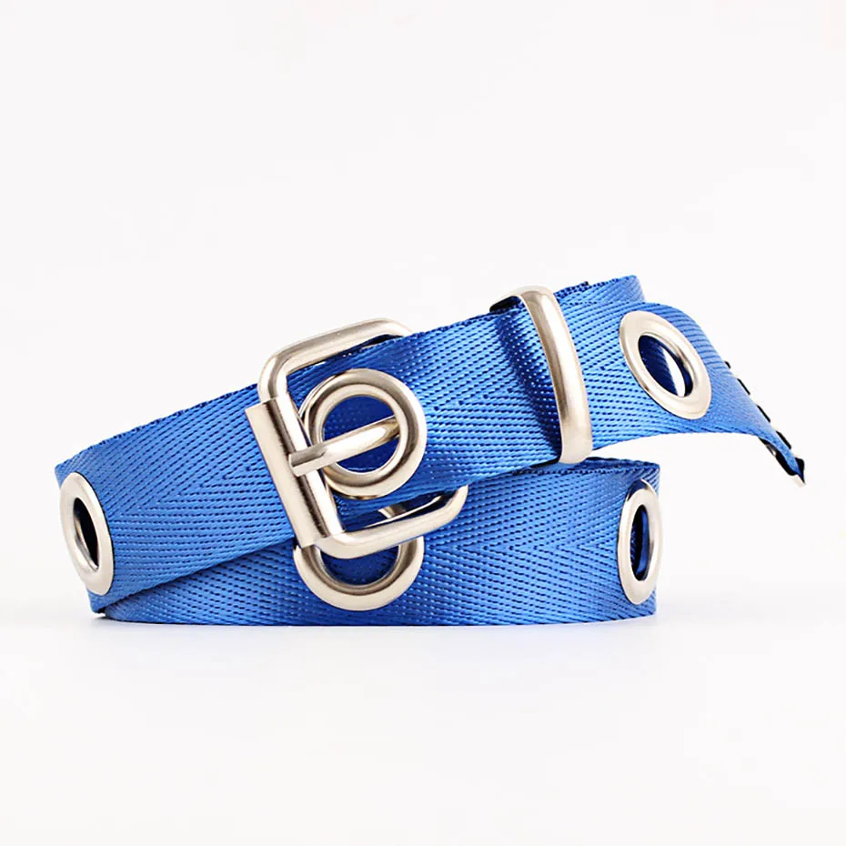 New Fashion Women Canvas Belts Hollow Out Air Hole Europe Style