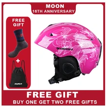 MOON новейший стиль лыжный шлем сверхлегкий и интегрированный литой профессиональный лыжный спорт снег безопасности шлем ребенок