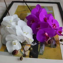 Искусственные цветы Настоящее прикосновение поддельные Моль Орхидея Бабочка орхидеи для нового дома свадебный фестиваль украшения Флорес