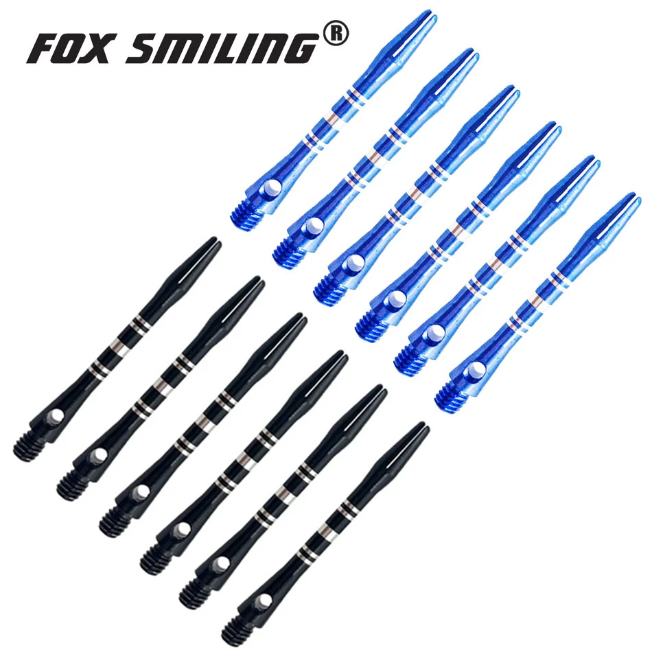 

Fox Smiling 6/12PCS 41mm Aluminium Darts Shafts 2BA For Professional Darts Accessories Blue Black Colors With Good Quality