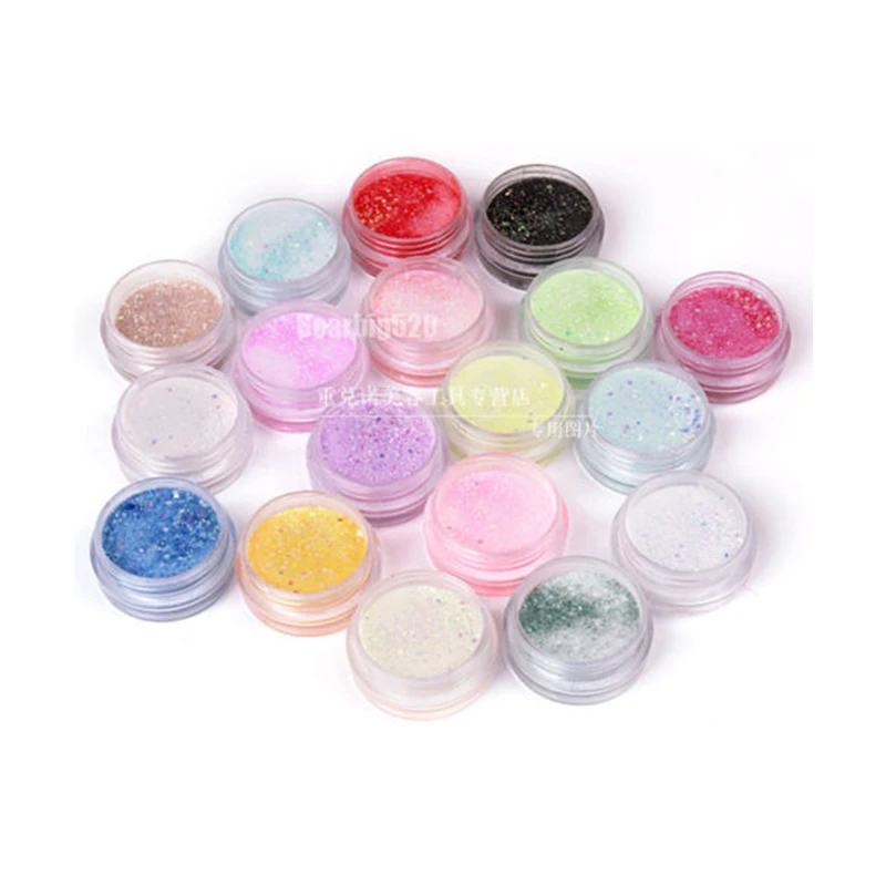 18 Beauty Nail Gel Nail Art Acrylic Powder Colors Set Bulider Cave