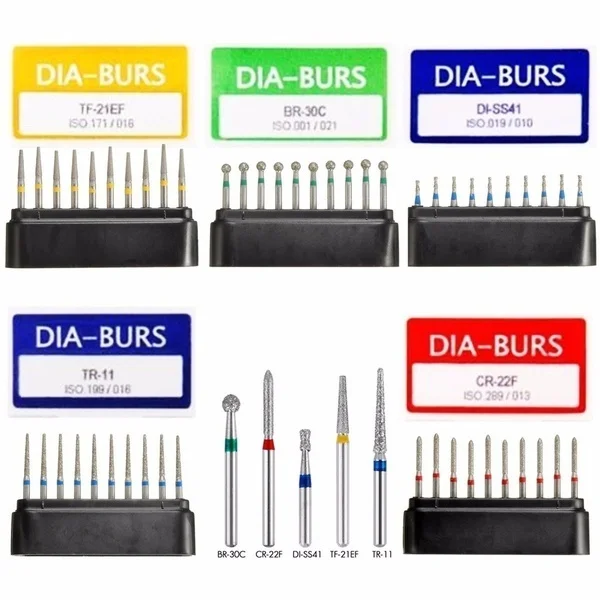 

50pcs Dental Tools High Speed Needle Burs High Hardness Stainless Steel Shank TN88