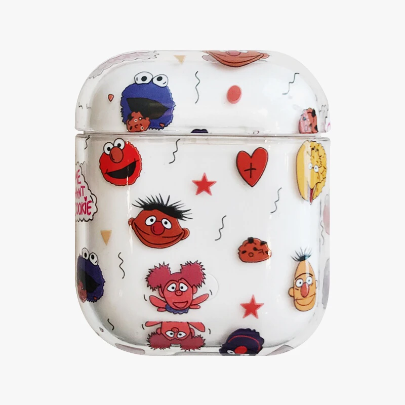 Hard plastic PC Shockproof Protective Cover Cases For Apple Airpods For Apple Air Pods 2 Transparent cartoon Earphone Case Box