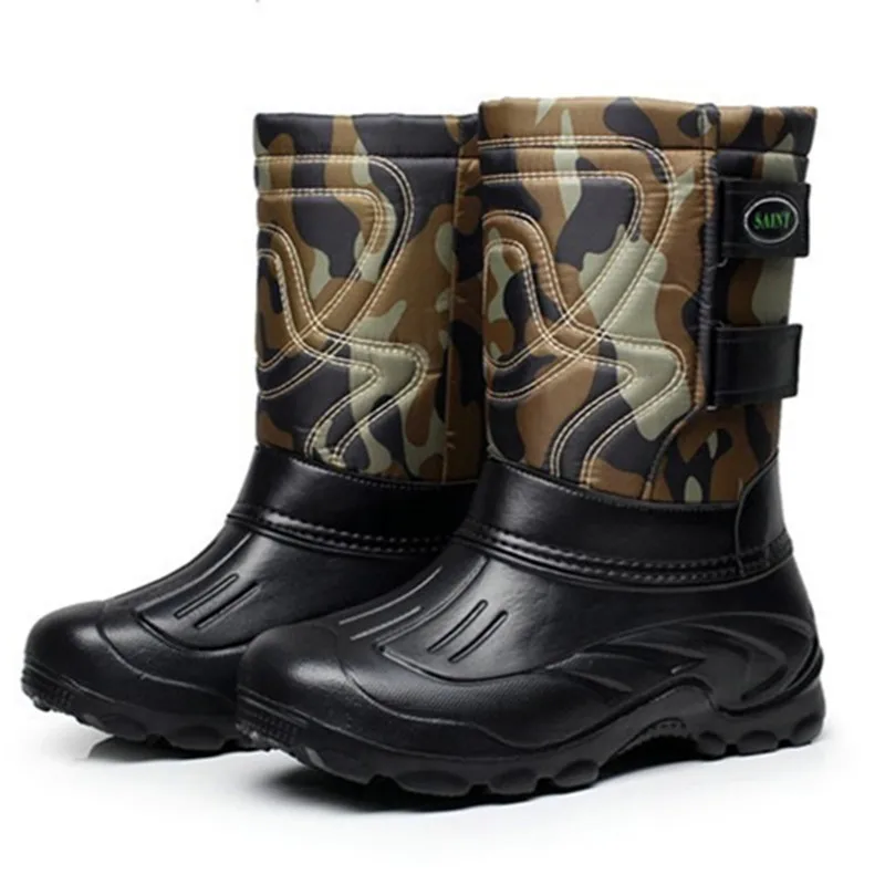 Outdoor Winter Men's Snow Boots Camping Hiking Fishing Hunting Warm