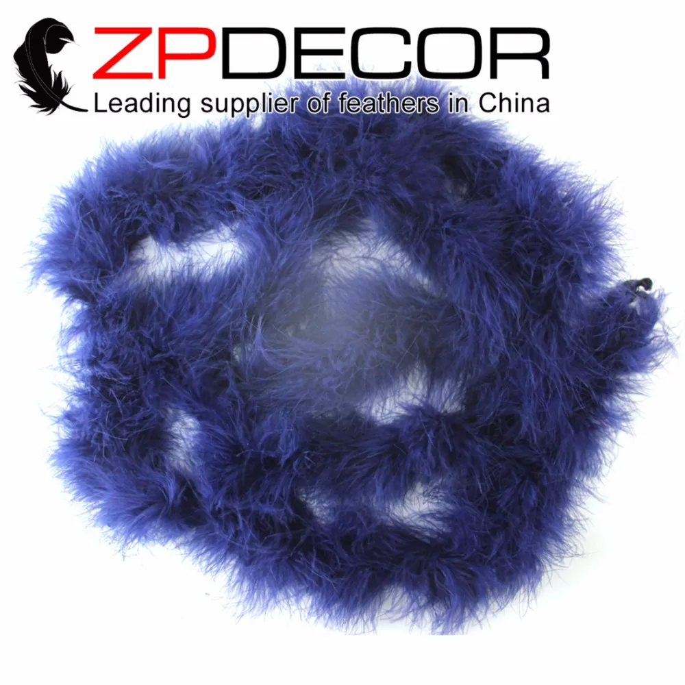 ZPDECOR Feather Wholesale 10Yards 20g Top Quality Flufy Navy Blue